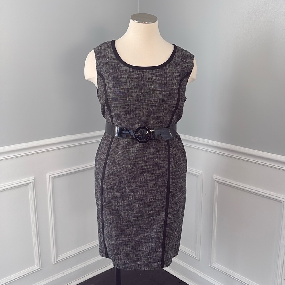 Rafaella Scoop Neck Midi Length Sheath Dress
